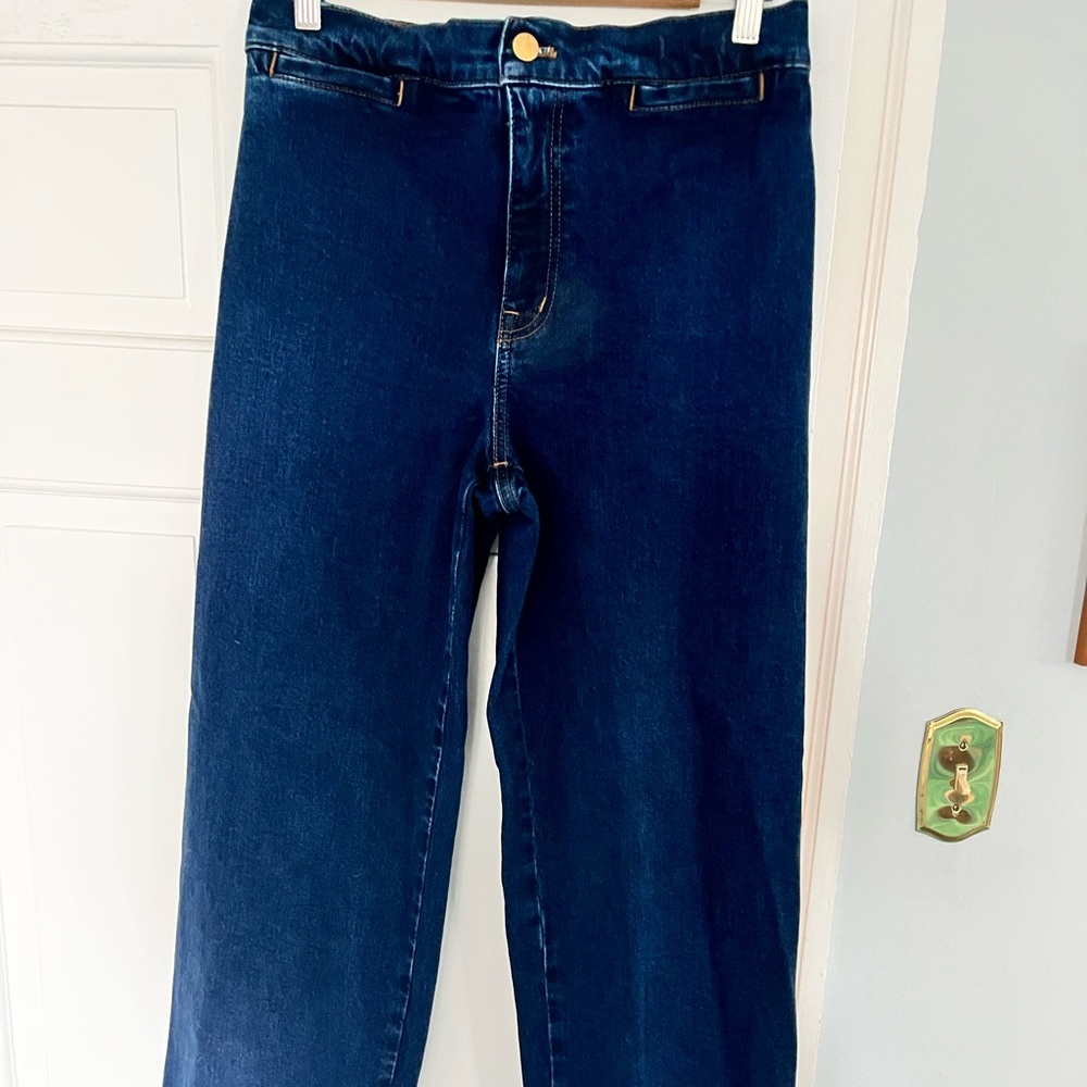 Madewell Women's Emmett Jeans, Welt Pocket - Dark Blue